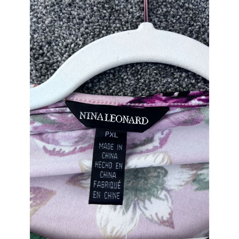 Nina Leonard Womens Miracle Matte Jersey Floral Maxi Dress PXL‎ - Picture 3 of 8